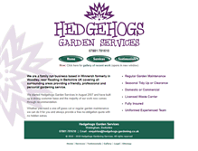 Tablet Screenshot of hedgehogs-gardening.co.uk